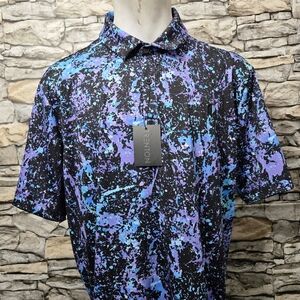 Kenneth Cole Reaction Abstract Blue and Purple Polo